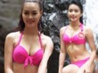 Thí sinh Hoa hậu VN mặc bikini đua sắc bên suối